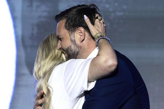 Erica Kirk gives a five-word response after news of her pregnancy for JD Vance and his divorce from his “weak” wife goes viral as Erica Kirk moves to align Turning Point support behind a Vance 2028 presidential run