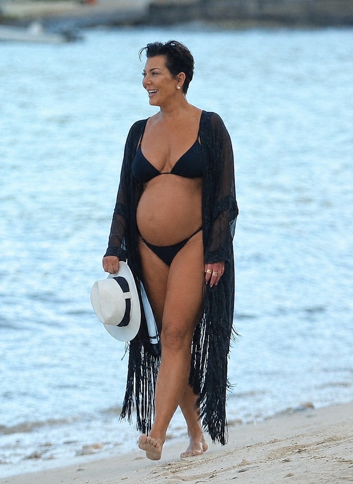 70 year old Kris Jenner looks Stunning in recent photos showcasing her Baby Bump.
Isn’t she too old? Congratulations to her though