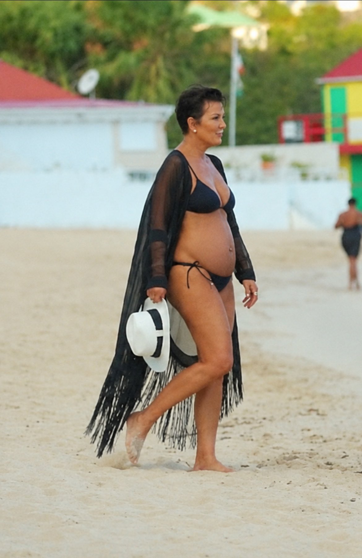 70 year old Kris Jenner looks Stunning in recent photos showcasing her Baby Bump.
Isn’t she too old? Congratulations to her though