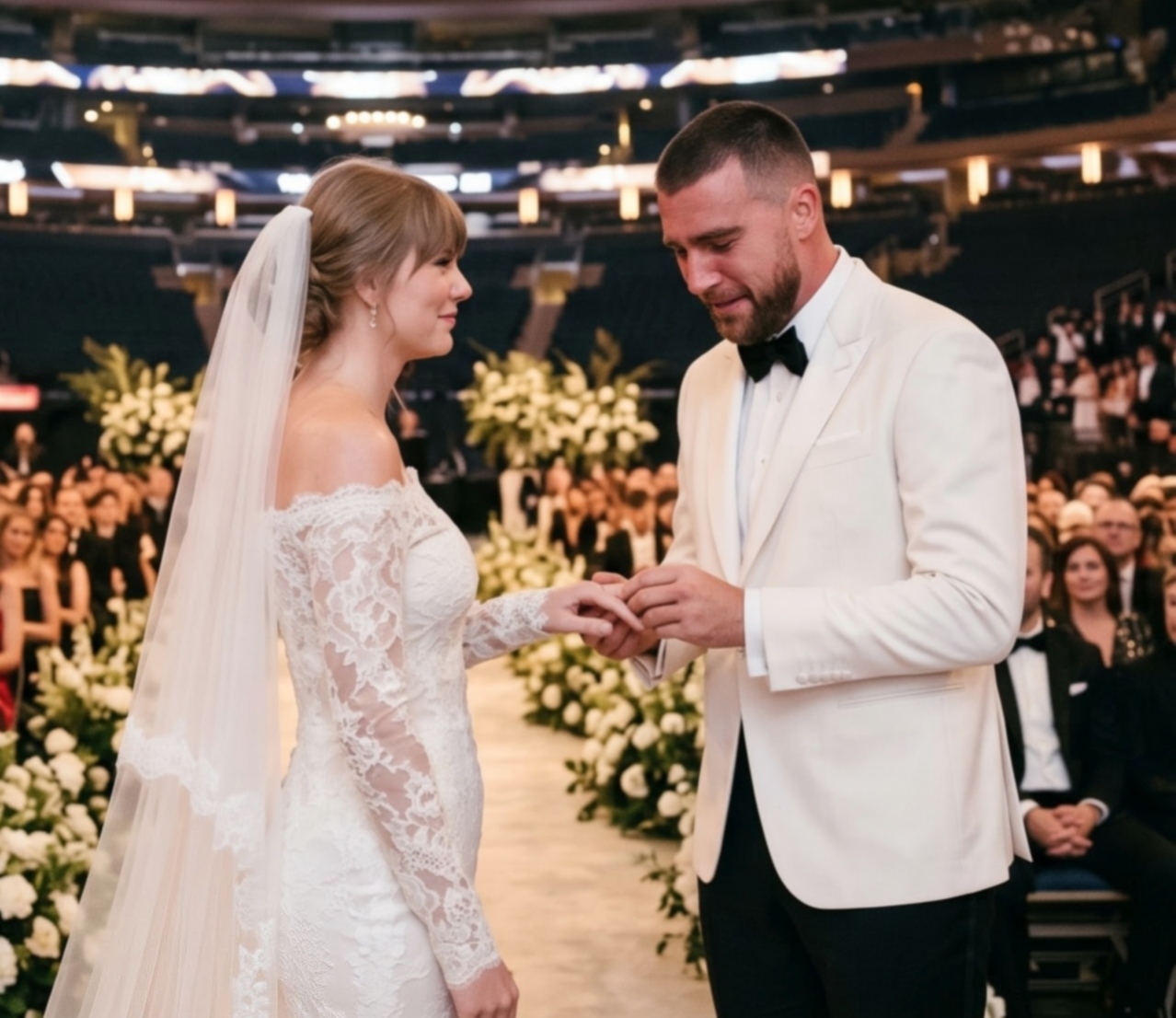 Taylor Swift and Husband Travis Kelce’s Official Wedding Photos Take Fans by Surprise – See the First Look as an Emotional Travis Kelce Slips the Ring Onto Taylor Swift’s Finger in a Never-Before-Seen Clip