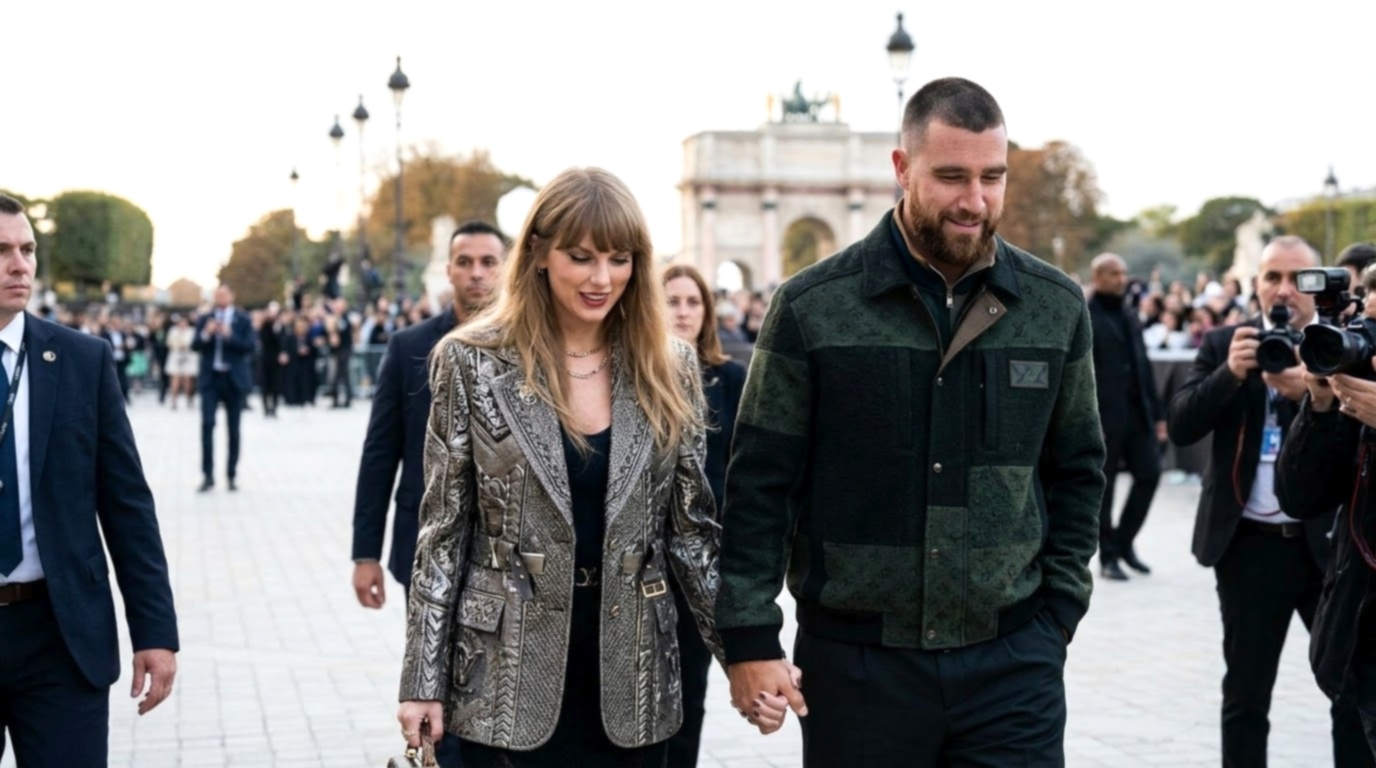 Taylor Swift and Husband Travis Kelce Stuns at Louis Vuitton Spring 27
