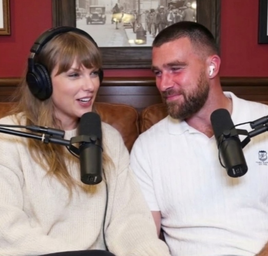 Taylor Swift Steals the Spotlight, Revealing Her $65K Gift for Husband Travis Kelce’s 37th Birthday and Reacting to the 'Haylor Swift' and 'Travis Kelc-hay' Fall Hay-Bale Display in a Surprise Appearance on New Heights with Travis and Jason Kelce