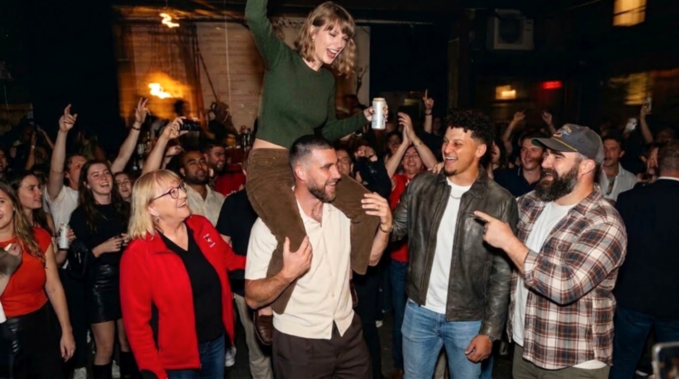Travis Kelce Steals the Spotlight With Hilarious Dance Moves While Carrying Wife Taylor Swift Across the Dance Floor at Mom Donna Kelce’s 74th Birthday Celebration, With Jason Kelce and Patrick Mahomes Also in Attendance