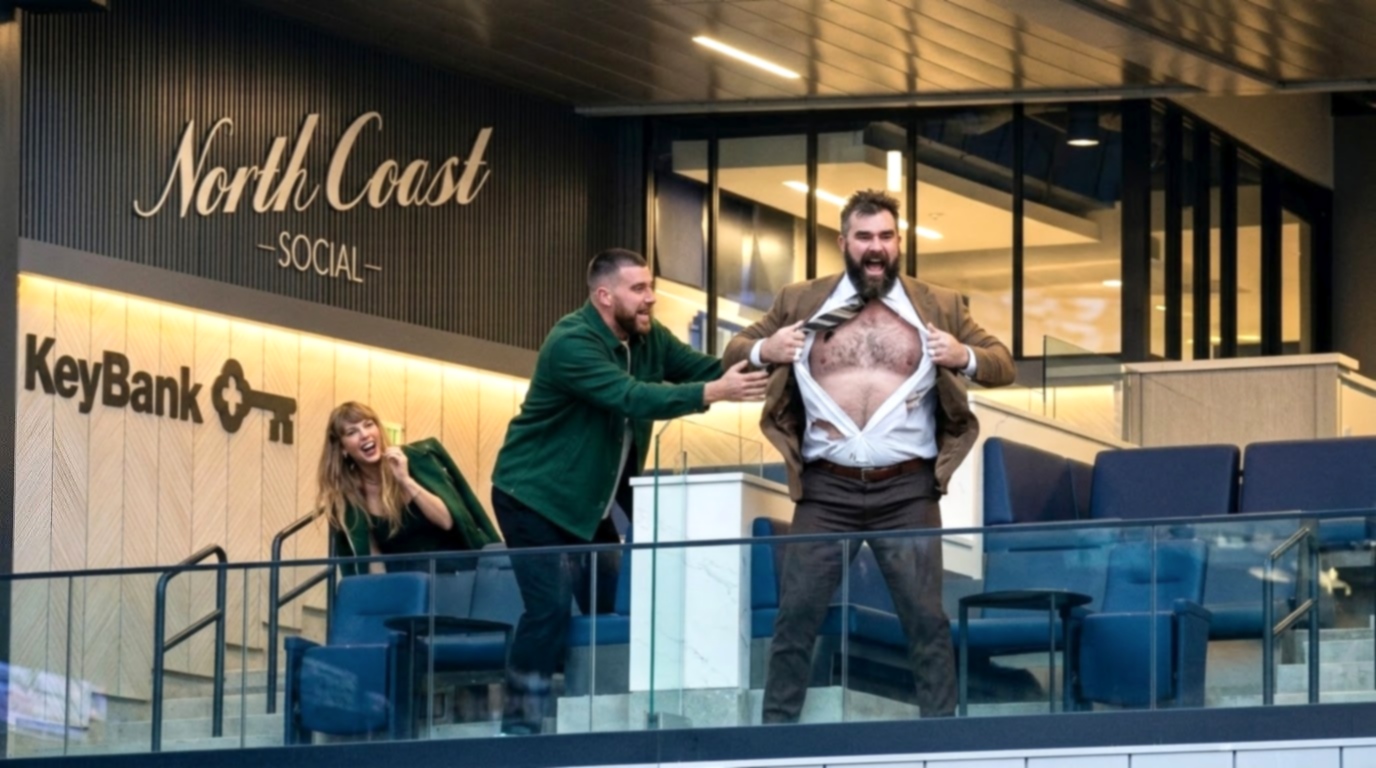 Jason Kelce Breaks the Internet by Going Shirtless and Tearing His $9,500 Suit After an Eagles Touchdown During the Eagles vs. Jaguars Game, Leaving Travis Kelce Unable to Stop Him as Taylor Swift Bursts Into Laughter After Jason’s Wife Momentarily Leaves the VIP Box