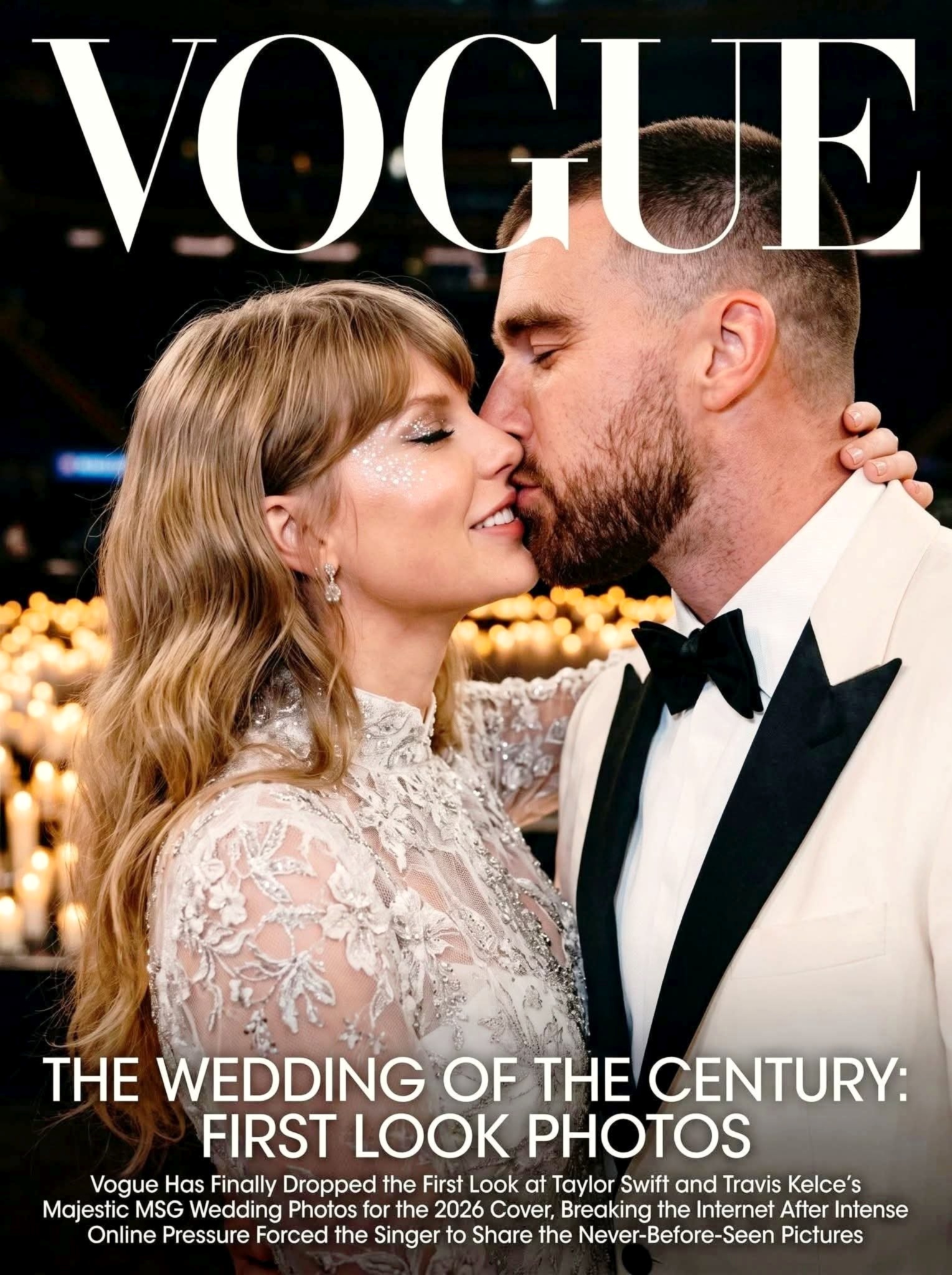 Vogue Has Finally Dropped the First Official Glimpse at Taylor Swift and Travis Kelce's Majestic MSG Wedding Photos for the 2026 Cover, Breaking the Internet Few Hours After it's Release and After Intense Online Pressure Forced the Singer to Share the Never-Before-Seen Pictures