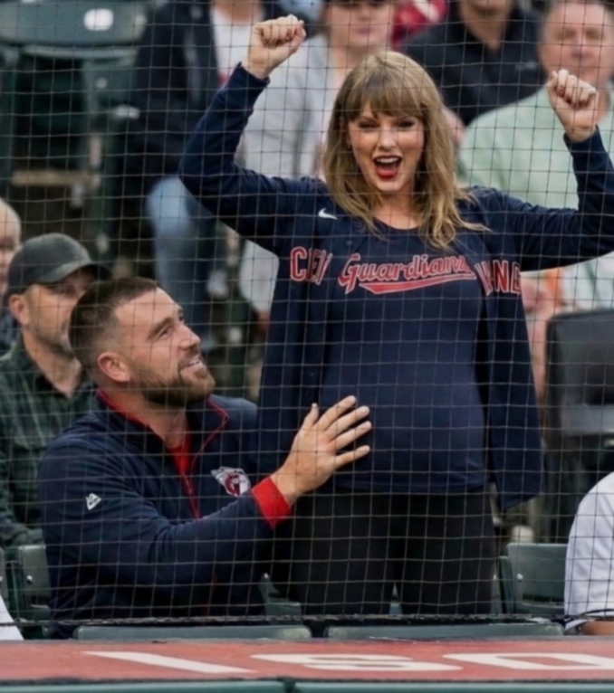 Travis Kelce and Wife Taylor Swift Stun at the Guardians vs. Rays Game 6 of the ALCS at Tropicana Field in Florida in New Photos, but All Eyes Are on Taylor After She Stands Up to Cheer, as Fans Spot Something That Finally Confirms What They Have Been Saying All Along