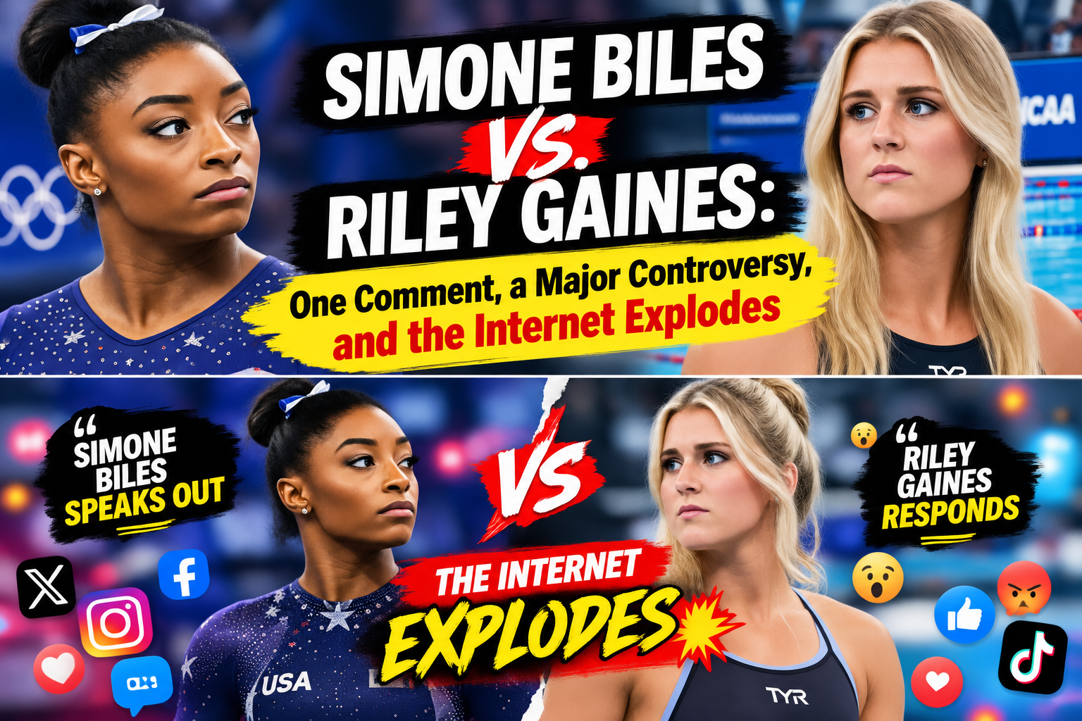 NEWS UPDATE 🔥: Simone Biles vs. Riley Gaines: One Comment, a Major Controversy, and the Internet Explodes...Read More 👉👉👉