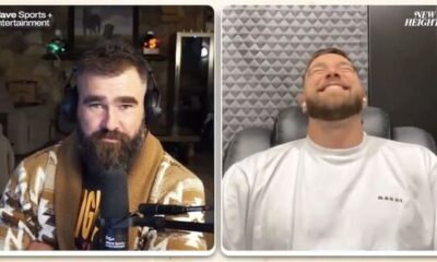 Jason Kelce drops strongest Taylor Swift and Travis marriage hint yet. Travis burst into laughter after Jason made the suggestion (NEW HEIGHTS)