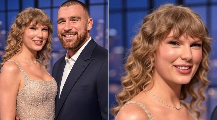 Travis Kelce and Taylor Swift at 2025 AMAs