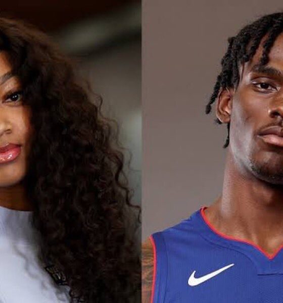 Angel Reese and Jalen Duren