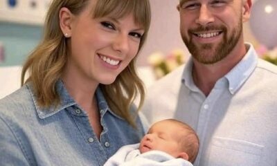 Taylor Swift and Travis Kelce with their Baby