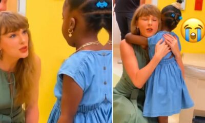 Taylor Swift and a little girl at the children’s hospital