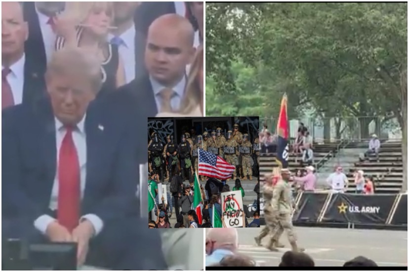 Trump slams protesters