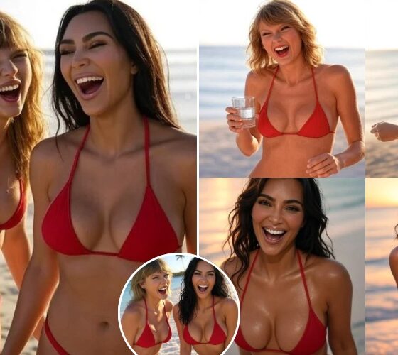 Taylor Swift and Kim Kardashian Beach Hangout