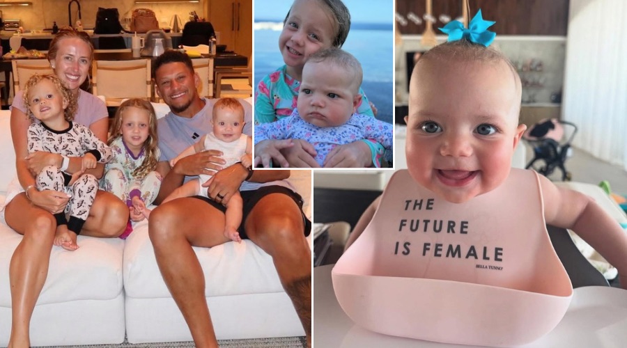Patrick Mahomes and Family with Children