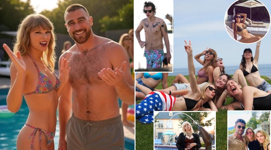 Travis Kelce and Taylor Swift hosts 4th of July Party