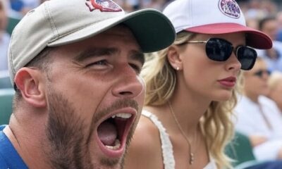 Travis Kelce and Taylor Swift at 2025 Wimbledon Championship