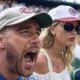 Travis Kelce and Taylor Swift at 2025 Wimbledon Championship