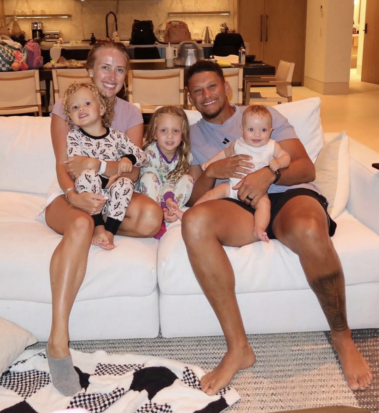 Patrick Mahomes Shares 10 Cute Photos and Videos of New Baby Golden Raye with Wife Brittany and Their Other Two Children, Sterli