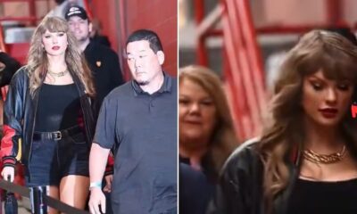 Taylor Swift at Chiefs vs Cardinal game leaving