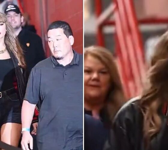 Taylor Swift at Chiefs vs Cardinal game leaving