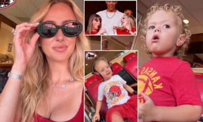 Taylor Swift and Brittany Mahomes Watch Her Husband Tonight at Arrowhead Stadium as She Shares Sweet, Adorable, Picture-Perfect Photos of Bronze, Sterling, and Golden