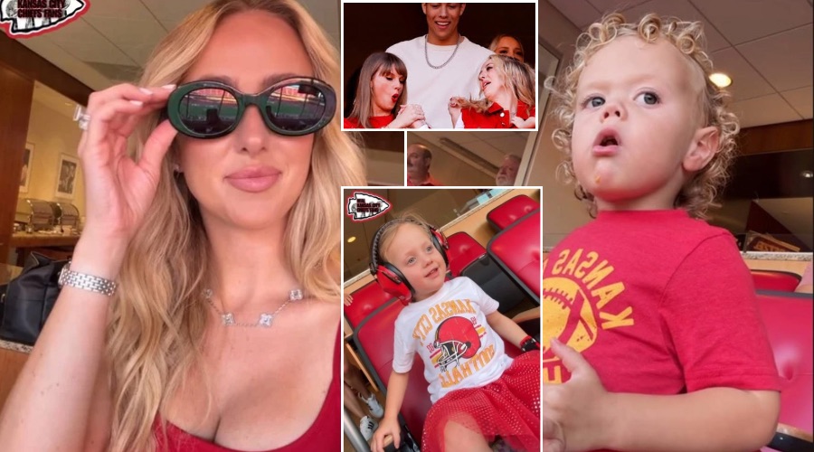 Taylor Swift and Brittany Mahomes Watch Her Husband Tonight at Arrowhead Stadium as She Shares Sweet, Adorable, Picture-Perfect Photos of Bronze, Sterling, and Golden