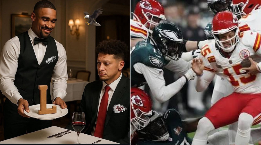 Chaos Erupts as Patrick Mahomes visits a restaurant and was served by Jalen Hurts, but what surprised fans is Patrick’s reaction… See Full Story