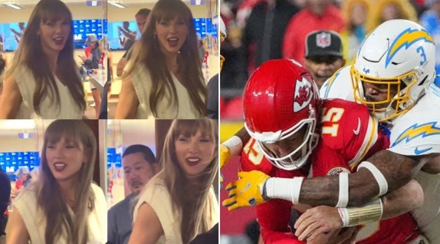 Clearer Photos of Taylor Swift at the Chiefs vs. Chargers Game Show Her Picture-Perfect Late Arrival - Here’s Why She Was Late and the Surprise Guest with her