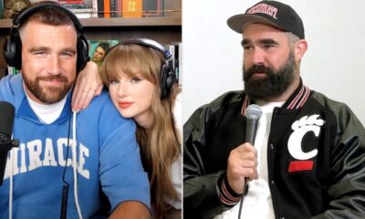 Jason and Travis Kelce and Taylor Swift