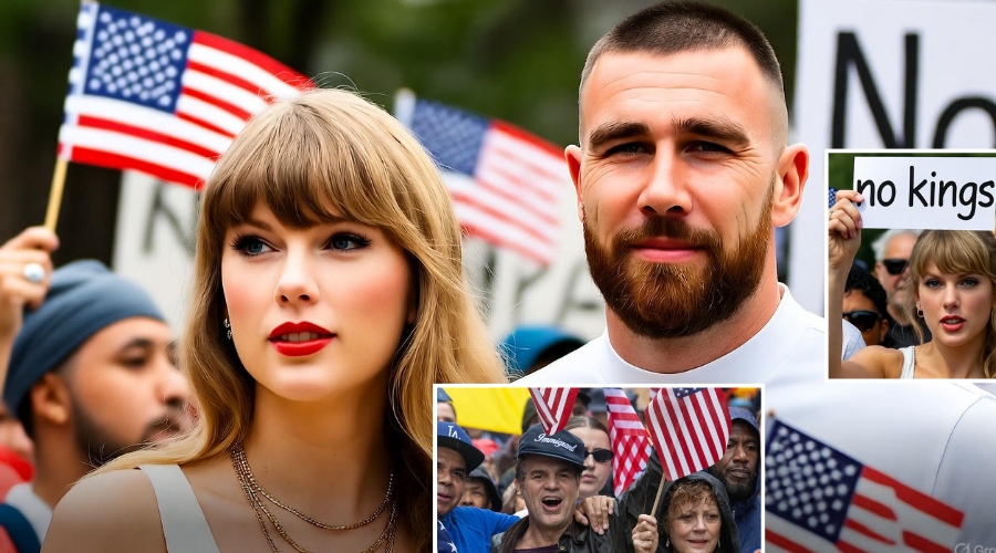 HAPPENING NOW: Taylor Swift and Travis Kelce Lead “No Kings” Day Protest Alongside Other Celebrities — Joining Thousands to Show Their Love for America and Take a Stand Against Donald Trump’s “Failed and Corrupt Presidency.” The Popstar Didn’t Come Empty-Handed: She Brought Food, Drinks, Protest Supplies, and Free Copies of Her New Viral Album “Life of a Showgirl.” Taylor Also Made a Powerful Statement, Calling Out Silent Celebrities — “You’re All Part of the Problem. Our Democracy Is in Real Trouble, and You’re All Sleeping…” Read the Full Story