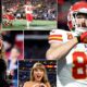 NEWS UPDATE: Watch Super-Excited Taylor Swift Celebrate Her Fiancé Travis Kelce’s First Touchdown at the Chiefs vs. Jaguars Game — She Jumps Up from Her Seat in the VIP Suite, Waves and Throws Up the Chiefs Flag in Pure Joy Before Doing Her Iconic Hand-Heart Gesture… Moments Later, Travis Spots Her and Responds with the Same Heart Symbol — Fans Can’t Get Enough! See Full Details and Watch the Full Clip Below
