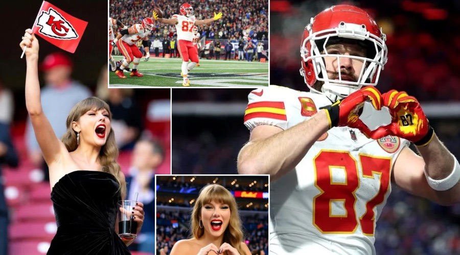 NEWS UPDATE: Watch Super-Excited Taylor Swift Celebrate Her Fiancé Travis Kelce’s First Touchdown at the Chiefs vs. Jaguars Game — She Jumps Up from Her Seat in the VIP Suite, Waves and Throws Up the Chiefs Flag in Pure Joy Before Doing Her Iconic Hand-Heart Gesture… Moments Later, Travis Spots Her and Responds with the Same Heart Symbol — Fans Can’t Get Enough! See Full Details and Watch the Full Clip Below