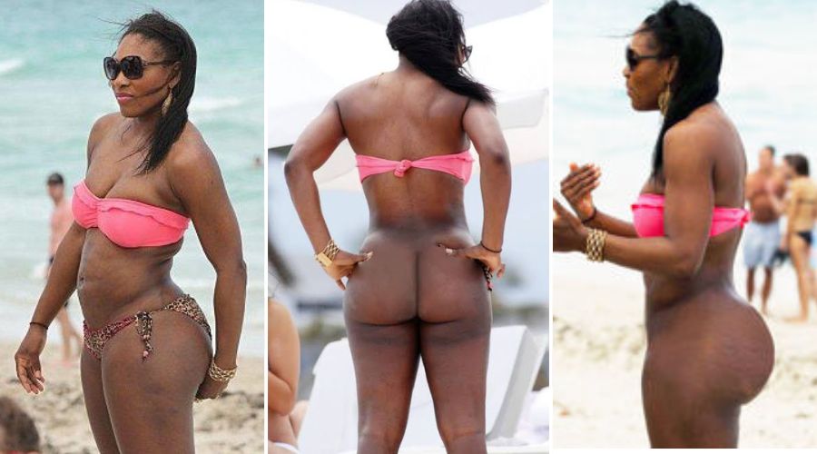 Serena Williams Flaunts Irresistible Legendary Butt In 5 New Beach Swimsuit Pics