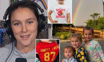 JUST IN: Kylie Kelce Proudly Shares Adorable First Sneak Peek of the Shirts Her Girls Will Wear for Taylor Swift New Album “The Life of a Showgirl”: “The Kelce Girls Will Be Wearing ‘Go Uncle Travvy’ and ‘Go Auntie Taylor’s Boyfriend’ Shirts” - Snubbing Their Dad Jason Kelce’s Birthday