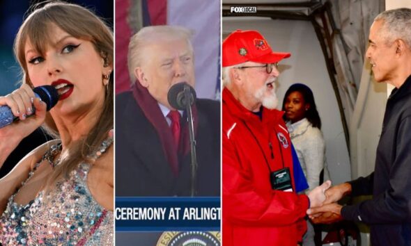 Taylor Swift Criticizes Donald Trump’s Veterans Day Speech After He Claimed “We Have a 92% Approval Rating — We Took That Up From 38% Under the Previous Administration,” Turning What Should Have Been a Tribute Into Another Campaign Show About Himself. Taylor Called Him “An Embarrassment Every Single Day” and Said Trump Should Learn What True Support Looks Like From Barack Obama, Who Quietly Boarded a Plane Full of Korean and Vietnam War Veterans on Veterans Day, Thanked Every Single One of Them — No Stage, No Teleprompter, No Ego Trip — A Moment That Went Viral for Its Genuine Respect