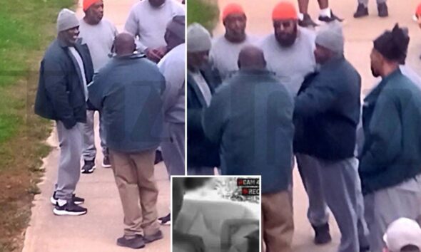Breaking News: Diddy is already running the prison and has taken full control — first images show him chatting with fellow inmates at Fort Dix shortly after hosting a wild “prison freak-off” after lights out, with one exclusive photo now released