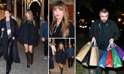 Breaking News: Taylor Swift Unintentionally Channels Her 2013 “Red” Era Look as She and BFF Gigi Hadid Are Spotted Last Night in NYC — Fiancé Travis Kelce Also Seen Carrying a Bunch of Bags from Taylor and Gigi’s Shopping Spree, Leaving Fans Shocked: “How Can a Grown Man Be Carrying Bags for Women?!” — See Full Details and More Photos