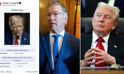 BREAKING: Trump DECLARED Himself that he's "Acting President of Venezuela" by Posting on Truth Social, after The U.S. Senate recently passed a resolution blocking President Trump from taking any further military action in Venezuela and Greenland without Congress approval