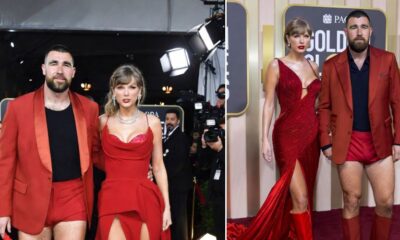 Travis Kelce and Taylor Swift Spotted Arriving Late at the 2026 Golden Globes in a Picture-Perfect Appearance Despite Not Being Nominated - Taylor Stuns in a Red Gown with Her Signature High-Knee Boots, but Fans Can’t Stop Talking About Travis Kelce’s Odd Outfit After 10 New Photos Drop. Yet That’s Not the Most Shocking Reveal, as the Reason Taylor Was Snubbed from All Nominations Has Finally Been Revealed