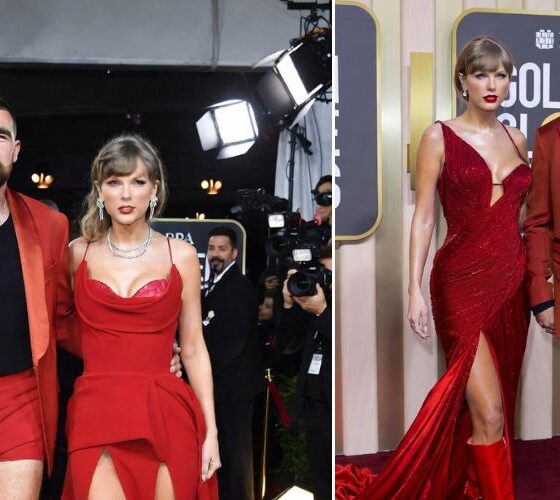 Travis Kelce and Taylor Swift Spotted Arriving Late at the 2026 Golden Globes in a Picture-Perfect Appearance Despite Not Being Nominated - Taylor Stuns in a Red Gown with Her Signature High-Knee Boots, but Fans Can’t Stop Talking About Travis Kelce’s Odd Outfit After 10 New Photos Drop. Yet That’s Not the Most Shocking Reveal, as the Reason Taylor Was Snubbed from All Nominations Has Finally Been Revealed
