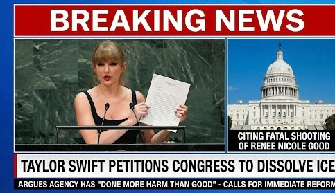 BREAKING: Pop Icon Taylor Swift Submits Formal Petition to Congress Calling for the Dissolution of ICE, Citing the Fatal Shooting of Minneapolis Resident Renee Nicole Good and Arguing the Agency Has “Done More Harm Than Good” to American Communities, and you won't believe Trump's 7-words response to Taylor
