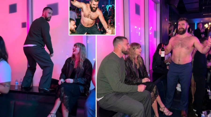 Travis Kelce Steals the Spotlight and Gets Spotted Twerking at His 37th Birthday Bash Hosted by Wife Taylor Swift, Who Couldn’t Hold Back Her Laughter, But the Moment That Sent Fans Crazy Was No. 1 Hype Man Jason Kelce Going Shirtless and Going Wild - See Never-Before-Seen Clips and New Photos