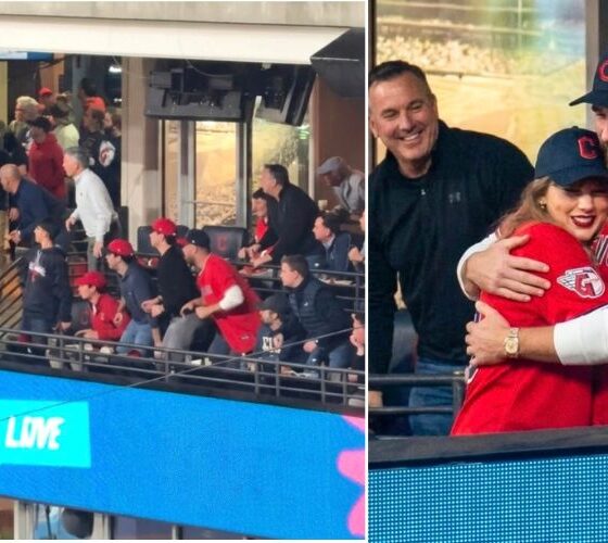 Taylor Swift Breaks MLB Protocol by Arriving Late at the Guardians vs. White Sox Game and Rushing to Her Husband Travis Kelce’s Private Luxury Suite to Give Him a Sweet Hug, Leaving Travis and Everyone Else Stunned as Fans Replay the Unforgettable Moment