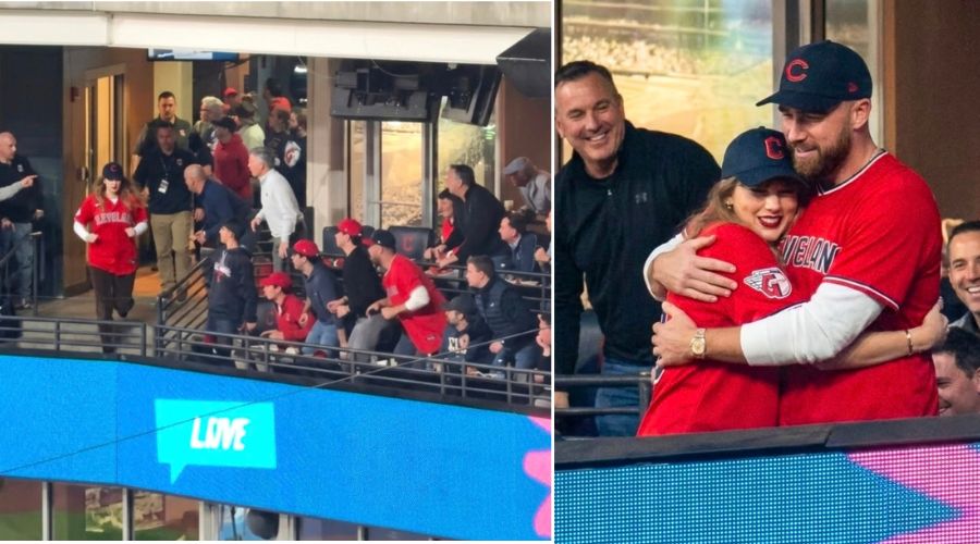 Taylor Swift Breaks MLB Protocol by Arriving Late at the Guardians vs. White Sox Game and Rushing to Her Husband Travis Kelce’s Private Luxury Suite to Give Him a Sweet Hug, Leaving Travis and Everyone Else Stunned as Fans Replay the Unforgettable Moment