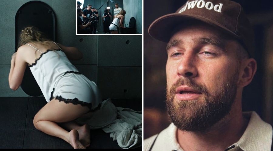 Travis Kelce Hilariously Reacts After Watching Wife Taylor Swift’s Toilet Scene in the “Patient Zero” Music Video, and He Can’t Hide His Funny Reaction After Seeing Her Butt… See the Full Hilarious Behind the Scenes Clip