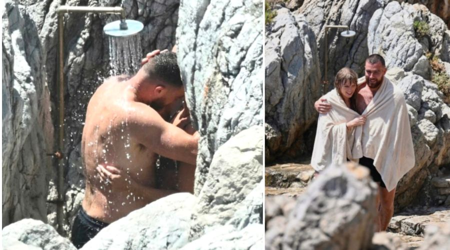 Taylor Swift, 36, and Travis Kelce, 37, Overshare During a Steamy Makeout Session on a Private Beach at Lake Quivira in Kansas City Days Before the Chiefs vs. Seahawks Game, but Fans Are Stunned by What the Photos Reveal