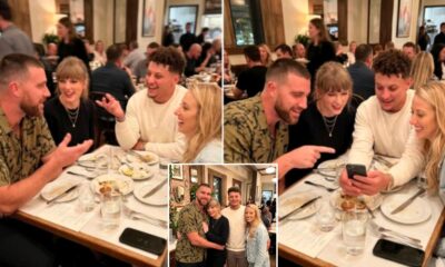 Travis Kelce Breaks Chiefs and NFL Protocol Again by Ditching the Team Hotel for a Dinner Double Date With Wife Taylor Swift, Showing Off His Brand New Dramatic Haircut, Alongside Patrick Mahomes and Brittany Mahomes