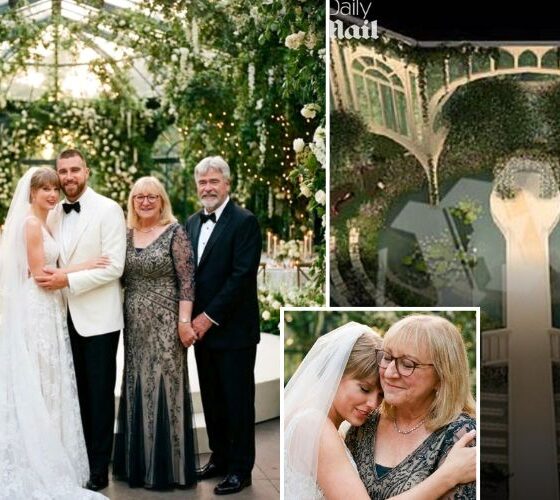 Taylor Swift Officially Releases the First Exclusive Look at Her Wedding Photos With Husband Travis Kelce and Both Sets of Parents, Donna and Ed Kelce and Andrea and Scott Swift, After Months of Secrecy and the Recent Daily Mail Leak of the Original Wedding Layout Plans and Scrapped Decisions
