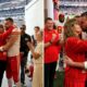Taylor Swift Steals the Spotlight as She Runs to Hug and Give Husband Travis Kelce a Celebratory Kiss After Chiefs’ Thrilling 30–27 Win Over the Raiders